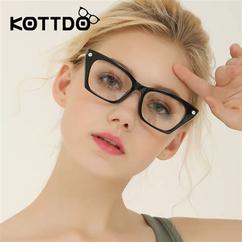 Kottdo Cat Eye Frame Retro Eyeglasses Optical Frame Glasses Women