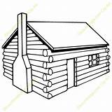 Cabin Log Clipart House Coloring Drawing Pages Clip Homes Logging Cabins Easy Settlers Draw Wood Guest Cliparts Rustic Color Cartoon sketch template