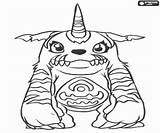 Digimon Gabumon Coloring Pages Oncoloring Agumon sketch template