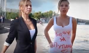 Russian Girls Urged To Strip To Support Vladimir Putin To