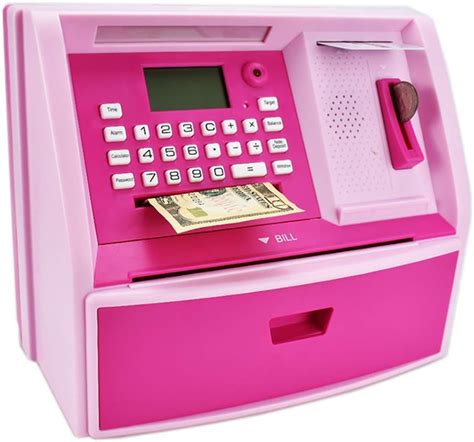 amazoncom talking atm savings bank digital piggy bank atm money coins machine  kids