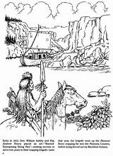 Coloring Pages Colouring Dover Trapper Publications Mountain Man Adult Sheets Books Native Men Color Past Western Trapping Americans Choose Board sketch template