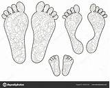 Footprints Bambino Adulti Papà Orme Raster Footprint Vettore Giocattolo Coloritura Quadro Sforzo sketch template