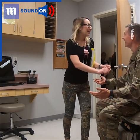 Military Husband Poses As Patient To Surprise Wife On Return Home It