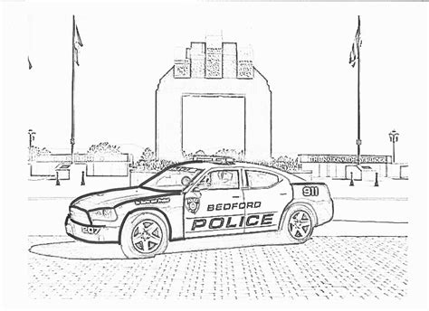 police car coloring pictures