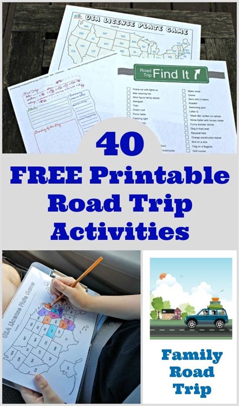 road trip games activities  kids printables
