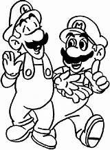 Mario Luigi Coloring Bowser Bros Fight sketch template
