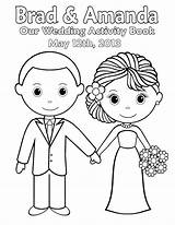 Groom Bride Coloring Wedding Colouring Kids Pages Sheets Getdrawings sketch template