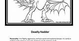 Nadder Deadly Coloring sketch template