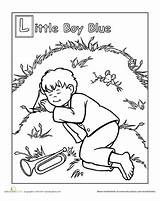 Nursery Rhymes Blue Boy Little Coloring Preschool Activities Worksheets Color Education Crafts Pages Worksheet Colouring Kindergarten sketch template