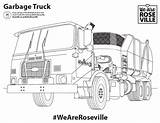 Roseville Coloring Garbage Truck Educational Resources Sheet sketch template
