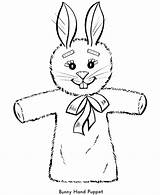 Coloring Easter Pages Bunny Puppet Animal Toy Hand Rabbit Clipart Printable Kids Flag Bunnies French Activity Print Templates Master Toys sketch template