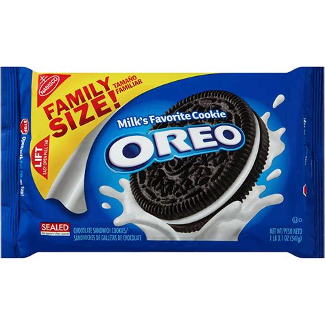 oreo chocolate sandwich cookies  ounce family size package wf