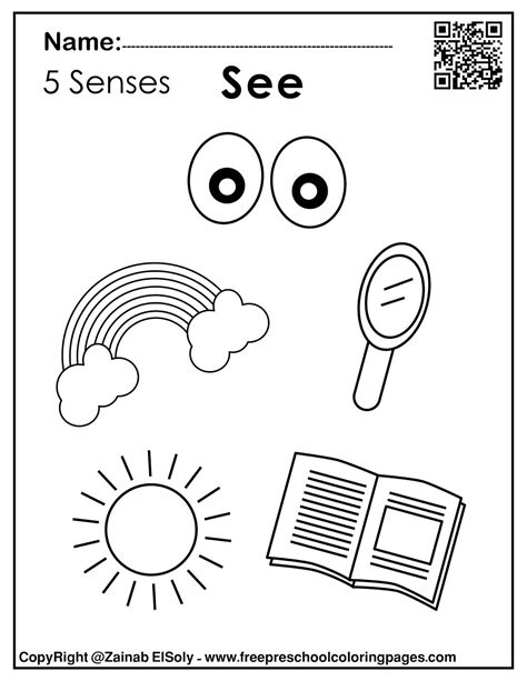 printable  senses coloring pages printable word searches