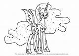 Pony Moon Little Nightmare Coloring Pages Drawing Draw Getdrawings Getcolorings Learn Man Paintingvalley Colorings sketch template