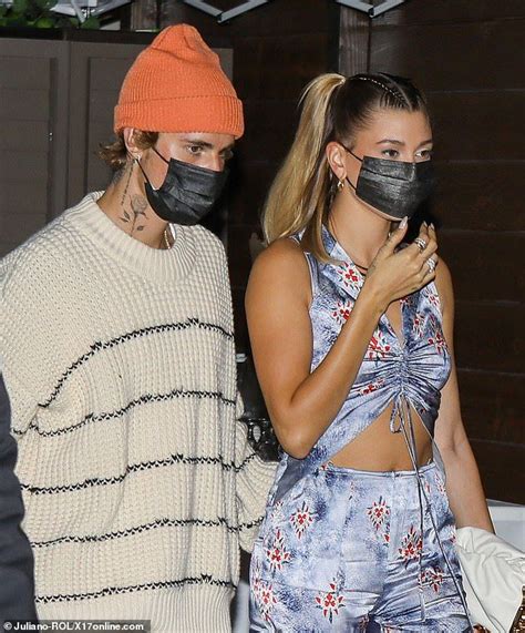 justin bieber and wife hailey enjoy a date night at craig s in la in