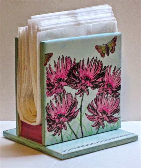 scrapbooks crafts  cards   ceramic tile napkin holder