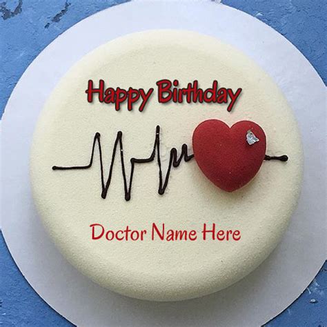 happy birthday doctor special heart beat cake