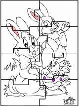 Bunny Easter Puzzle Coloring Pages Eastern Crafts Advertisement Eggs sketch template