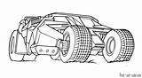 Batmobile Arkham Cliparting sketch template