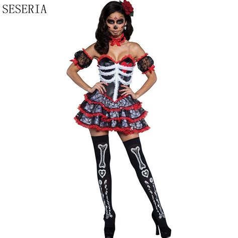 seseria halloween vampire costume for women masquerade skull zombies
