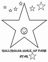 Hollywood Star Coloring Pages Template Color Fame Sheet Walk Kids Outline Printable Clipart Movie Stars Elvis Drawing Blockbuster Actors Classic sketch template