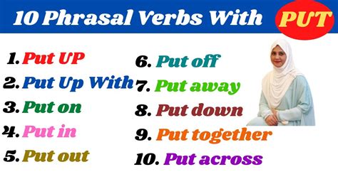 phrasal verbs  put   meanings put  put  put  put  put  put