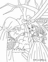 Grimm Coloring Cuento Fairy Conte Blancanieves Pulgarcito Contes Secuencia Neige Hermanos Snow Línea sketch template