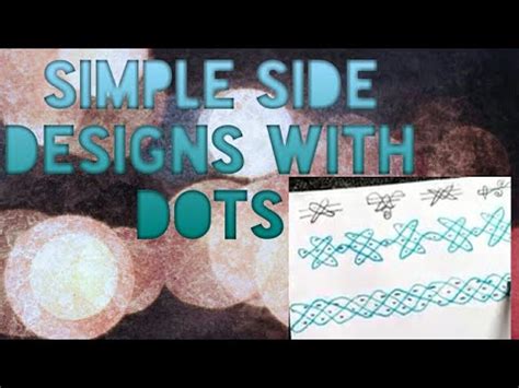 simple side designs  dots youtube