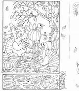 Hidden Thanksgiving Printable Coloring Puzzle Pages Highlights Puzzles Objects Printables Kids Liz Ball Worksheets Fun Publishing Object Sheets Halloween Jigsaw sketch template