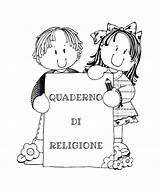 Religione Quaderno Cattolica Rhonna Realizzato sketch template