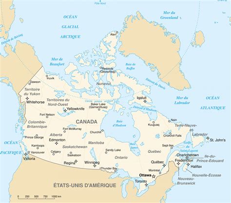 map  canada cities major cities  capital  canada