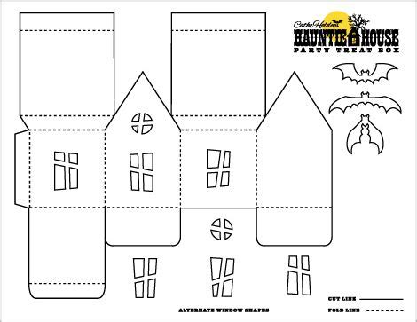 haunted house template halloween pinterest box templates party