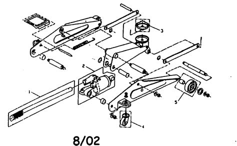 floor car jack parts diagram