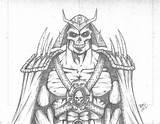 Kahn Shao Mortal Kombat Scale Drawing sketch template