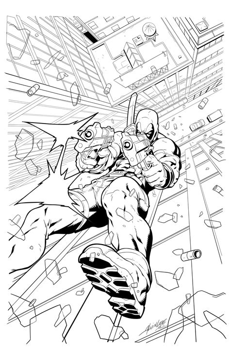 coloring pages  baby deadpool