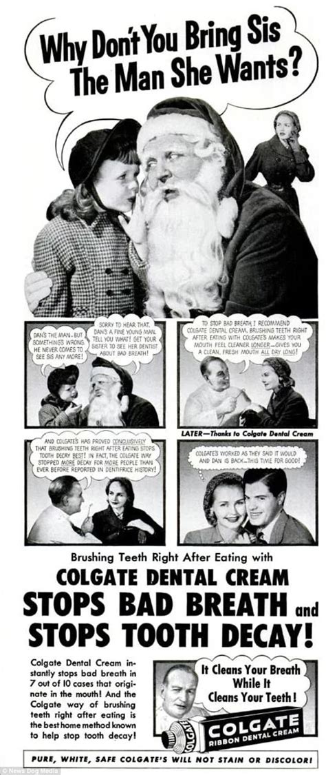 christmas ads from yesteryear show a very sexist santa daily mail online