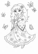 Coloring Pages Gypsy Girls Cassandra Print Colorkid Choose Board Kids sketch template