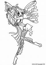 Winx Sirenix Bloom Club Coloring Pages Daphne Printable sketch template