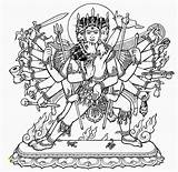 Goddesses Durga Getdrawings sketch template