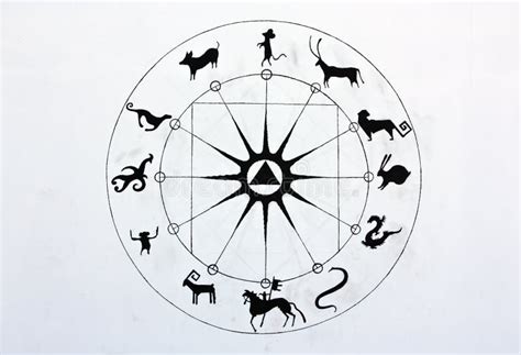 de horoscoop van china stock afbeelding image  wiel