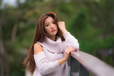 876568 Asian Bokeh Sweater Glance Rare Gallery Hd Wallpapers