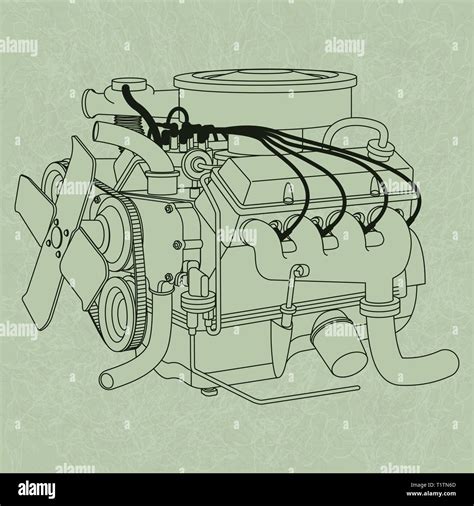 car engine diagram  res stock photography  images alamy