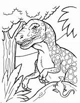 Coloring Scary Pages Dinosaur Color Getdrawings sketch template