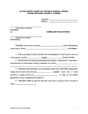 florida eviction notice forms legal templates  florida
