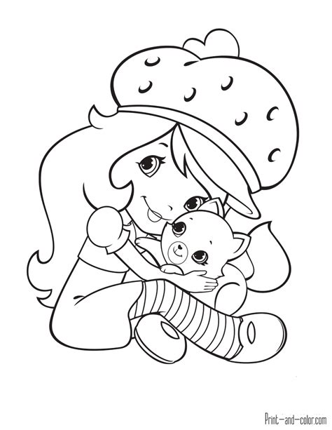 strawberry shortcake coloring pages print  colorcom