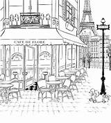 Paris Drawing Cafe French Pages Coloring Drawings Sketch Colouring Illustration Sketches Jacky Winter Megan Hess Jackywinter Book Pencil Adult Ak0 sketch template