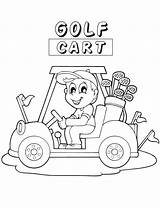Golfe Carrinho Golfer Vsg Colorironline sketch template