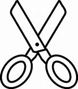 Scissors Scissor Drawing Clip Clipart Colouring Pages sketch template