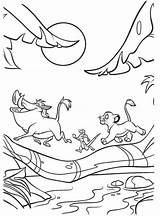 Timon Coloring Lion Pages Pumbaa Simba King Disney Printable Drawing Colouring Colorare Da Circus Color Getdrawings Bridge Crossing Rafiki Getcolorings sketch template